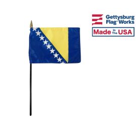 Bosnia-Herzegovina Stick Flag - 4x6"