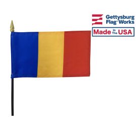 Romania Stick Flag - 4x6"