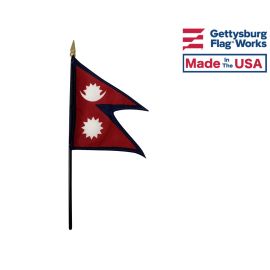 Nepal Stick Flag - 4x6"
