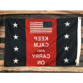 Keep Calm & Carry On Flag-2x3' Header & Grommets
