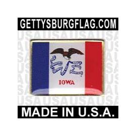 Iowa State Flag Lapel Pin (Single Rectangle Flag)