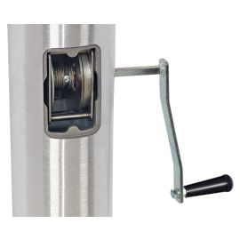 25' Reinforced Internal Wire Halyard With Winch (IRW) Aluminum Flagpole - Choose Options