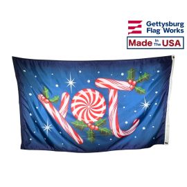 Candy Cane Joy flag Made in the USA by Gettysburg Flag Works
