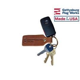 Gettysburg Flag® Works Leather Keychain