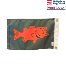 large mouth bass flag for boat front image