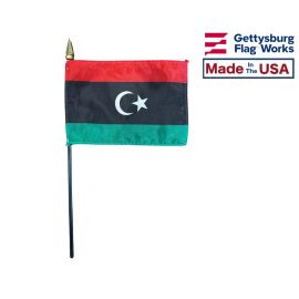 Libya Stick Flag - 4x6"