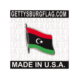 Libya Lapel Pin (Single Waving Flag)