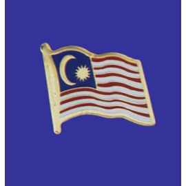 Malaysia Lapel Pin (Single Waving Flag)