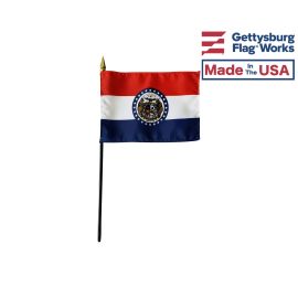 Missouri State Stick Flag - 4x6"
