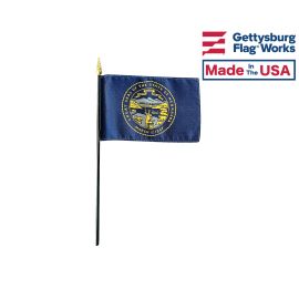  Nebraska State Stick Flag in flag stand