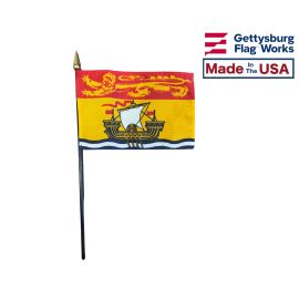New Brunswick Stick Flag - 4x6"