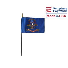 North Dakota State Stick Flag - 4x6"