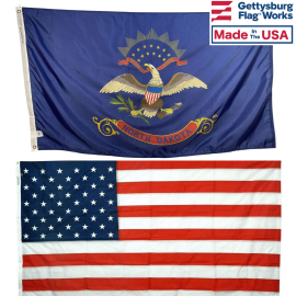 North Dakota & Battle-Tough® American Flag Combo Pack