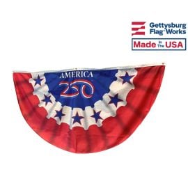 America 250 Decorative pleated Fan bunting