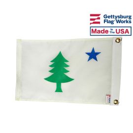 ORIGINAL MAINE HISTORIC FLAG-12X18", PRINTED