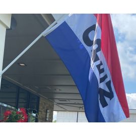 OPEN Flag, Red, White & Blue (Vertical)
