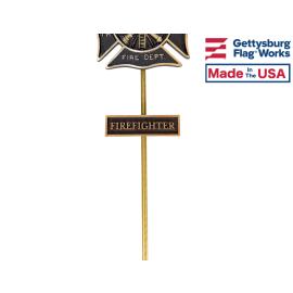 Firefighter Service Insignia Plaque For Grave Markers