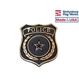3" Police Memorial Bronze Medallion - Adhesive Backed 3" Diameter (approx. sizing)