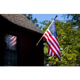 Oak Outrigger Flagpole - Wooden Flagpole