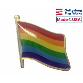 Pride Lapel Pin (Single Waving Flag)