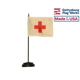Red Cross Stick Flag
