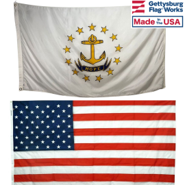 Rhode Island & Battle-Tough® American Flag Combo Pack