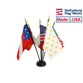 Six Flags Over Texas Historical American Flag Set - 4x6"