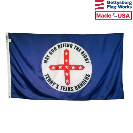 Terry's Texas Rangers Flag 1861 (May God Defend the right) - 3x5'
