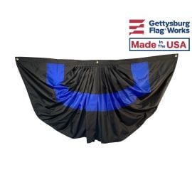 Thin blue line pleated fan 