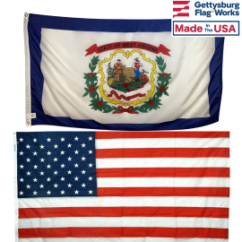 West Virginia & Battle-Tough® American Flag Combo Pack
