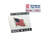 American flag waving lapel pin 