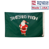 Jolly Santa Christmas Flag
