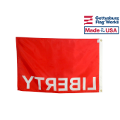 1776 Historic Huntington Red Liberty Flag
