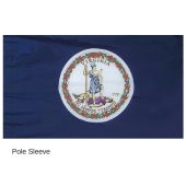 Virginia Flag Indoor with White Fringe
