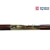 Signature Mahogany Pole, 8' with Brass fixtures
