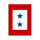 Service Star - 2 Blue Stars Garden Flag