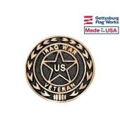 3" Iraq Memorial Bronze Medallion - Adhesive Backed 3" Diameter