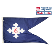 6th Corp HQ Guidon Flag (1863) - 3x5'
