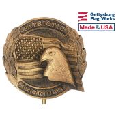 Patriotic American Bronze Grave Marker