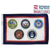 US Armed Forces Flag Flying