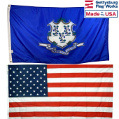 Connecticut & Battle-Tough® American Flag Combo Pack