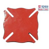 3" Fireman Maltese Cross Bronze Medallion - Adhesive Backed 3" Diameter