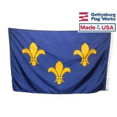 French Fleur-De-Lis Flag (3 Blue) 