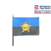 Police Mourning Stick Flag