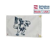 Honest Abe on a T-Rex Boat Flag - 12x18"