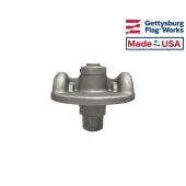 Oversized Spindle Double Pulley Revolving Truck - with 1.5" NPT Spindle - Fits up to 4" Diameter Poles