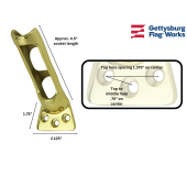 Gleaming Brass Flagpole Bracket
