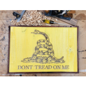 "Gadsden" Hand-Made Wood Carving Wall Art