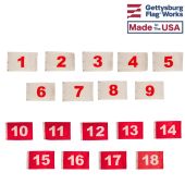 Golf Flag Pin Hole Set #1-18