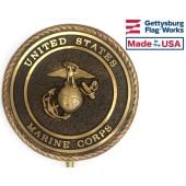 MARINE CORPS BRONZE GRAVE MARKER (PREMIUM 6")